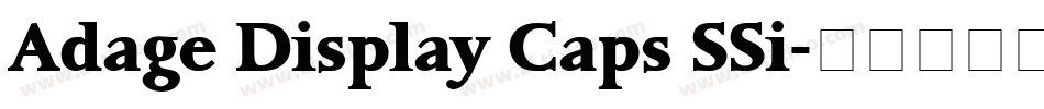 Adage Display Caps SSi字体转换
